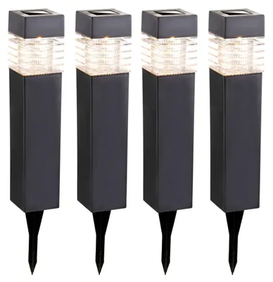Produktbild von LED Solarlampen, IP44, grau, H 38,5cm, 4er Set