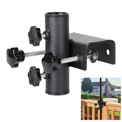 Produktbild von Sonnenschirmständer, Sonnenschirmhalter Balkongeländer, Universelle Sonnenschirm Halterung Balkon, Schirmrohr Ø23～38mm, Maximal Klemmbereich 63mm