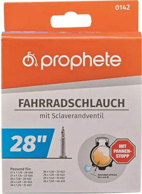 Produktbild von Prophete 0142 Pannenstopp Fahrradschlauch 27"/28" (28/40-622/630) - Sclaverandventil