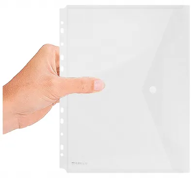 Produktbild von Donau Umschlagmappe A4 Transparent mit Verschluss
