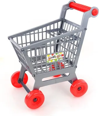 Image de Mini chariot de supermarché de simulation créatif pour enfants(Gris)