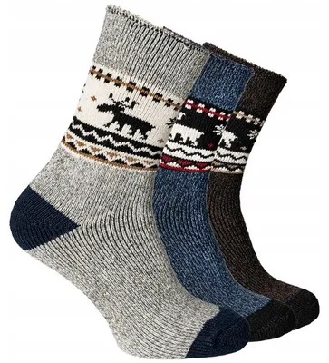 Produktbild von 3 dicke, warme Alpakawollsocken PA592 40-43
