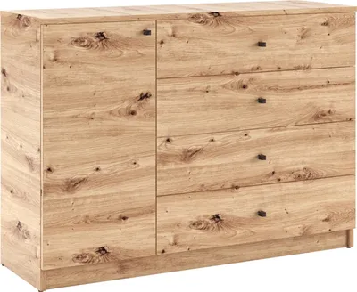 Image de Système E commode E3 avec 4 tiroirs buffet chêne Artisan