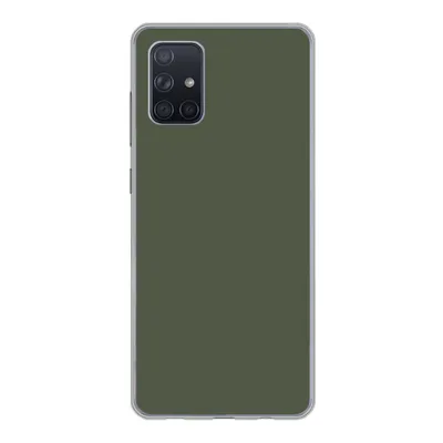 Produktbild von MuchoWow® Handyhülle Schutzhülle Hülle für Samsung Galaxy A51 Grün - Olive - Farbe - Grün - Fest - Olivgrün Silikon Softcase Handy Hülle - Schutzabdeckung