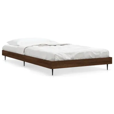 Image de vidaXL Cadre de lit sans matelas Chêne brun 90x200 cm Bois composite