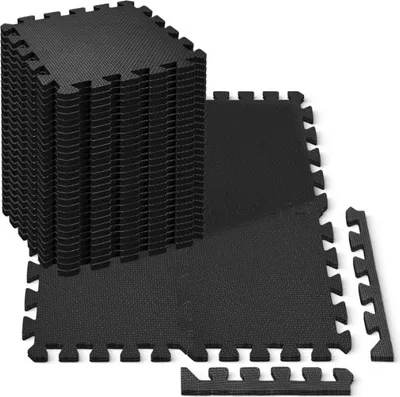 Image de Tapis de puzzle 30 x 30 cm, noir, 24 pièces