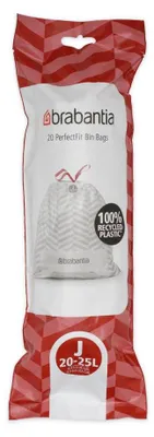 Zdjęcie produktu dla Brabantia 115585, 23 l, Biały, Polietylen wysokiej gęstości (HDPE), 550 mm, 535 mm, 20 szt.
