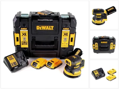 Obrázok produktu pre Akumulátorová náhodná orbitálna brúska DeWalt DCW 210 D2 Bezkartáčová 18 V 12 000 ot/min 125 mm + 2x akumulátor 2,0 Ah + 1x rýchlonabíjačka v balení TSTAK