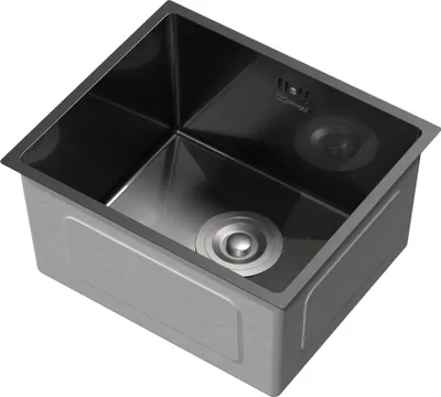 Produktbild von ML-Design kuchynský drez s odtokom a prepadom, antracitová farba, z nehrdzavejúcej ocele