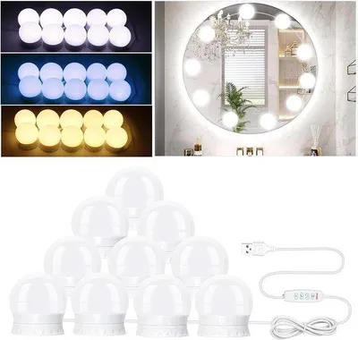 Image de Miroir éclairé par LED pour coiffeuses, avec 3 couleurs