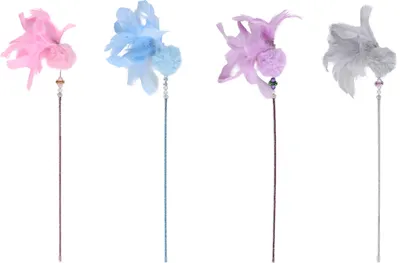 Immagine prodotto di Giocattolo per gatti Flamingo – Canna da pesca per gatti "Boefie" con pallina, 40,5 cm – Multicolore – Kei