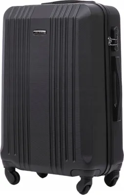 A black suitcase on a white background.