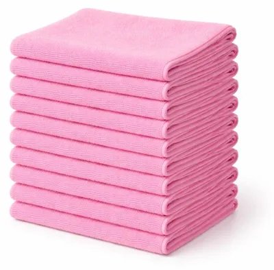 Zdjęcie produktu dla Zestaw 10 ściereczek z mikrofibry 38 x 38 cm 210 g/m² Ściereczka do osuszania – kolor różowy – ściereczka do polerowania Ściereczka do pielęgnacji samochodu Ściereczka do czyszczenia Ściereczka do samochodu Ściereczka do okien Nie pozostawia kłaczków Chłonna Ściereczka do czyszczenia Nie rysuje Powierzchnie domowe Samochód Przemysł
