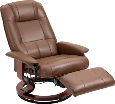 Produktbild von Relaxsessel drehbar, Fernsehsessel mit Liegefunktion, Fußstütze, Liegesessel mit Armlehne, für Wohnzimmer, Schlafzimmer, Kunstleder