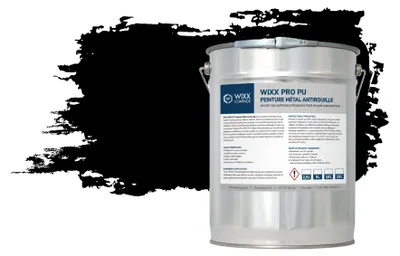 Image de Wixx PROPolyuréthanePeinture Métal Antirouille - RAL 9005 | Noir intense - 2,5L