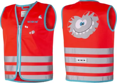 Produktbild von Wowow Sicherheitsweste Crazy Monster Jacket für Kinder Größe XS rot.