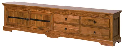 Immagine prodotto di MASSIVMOEBEL24 | Mobile TV in legno di acacia 240x40x55 laccato miele OXFORD #01017