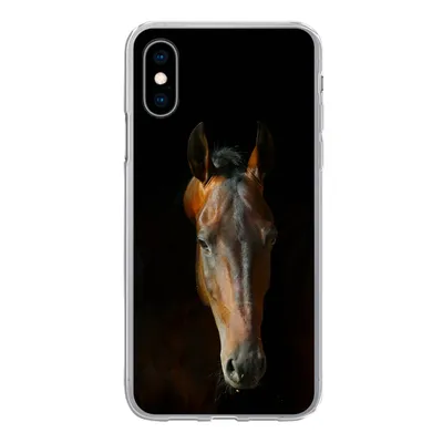 Produktbild von MuchoWow® Handyhülle Schutzhülle Hülle für iPhone X Pferde - Tiere - Braun Silikon Softcase Handy Hülle - Handyhülle