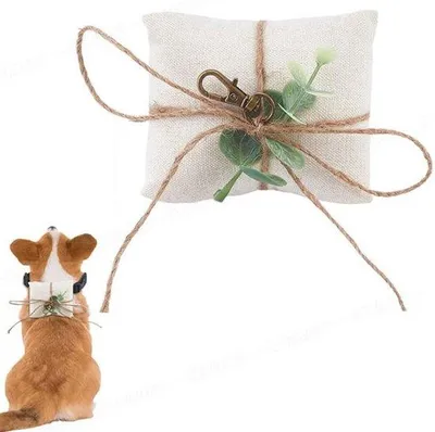 Produktbild von Hundefreundliches Ringkissen - Elegant - Compact - Für kleine/mittlere/große Hunde - Hochzeits- und Verlobungs-Accessoire