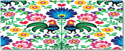 Produktbild von Tulup® Glas-Bild Wandbild aus Glas - 125x50 - Wandkunst - Wandbild hinter gehärtetem Sicherheitsglas - Dekorative Wand für Küche & Wohnzimmer  - Blumen & Pflanzen - Ethnisches Muster - Mehrfarbig