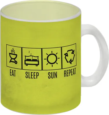 Produktbild von Eat, sleep, SUN, repeat Glas Tasse Auf der Suche nach einem ausgefallen