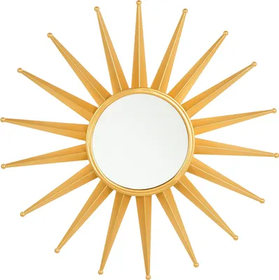 Produktbild von BELIANI Wandspiegel Gold ø 60 cm Gold Sonnenoptik Elegant Modern