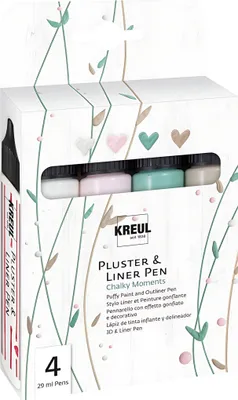 Obrázek produktu pro KREUL 49831 KREUL Pluster & Liner Pen, sada 4 ks Chalky Moments