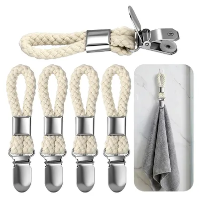 Produktbild von 5 Stück Handtuchaufhänger Handtuchklammern Clips zum Aufhängen für Kleiderschränke, Badezimmer und Küchen