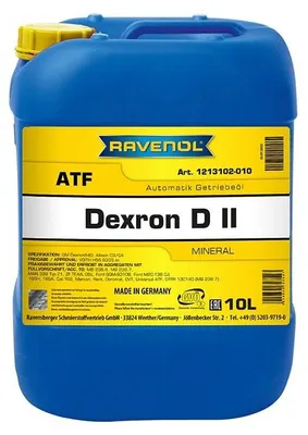 Produktbild von RAVENOL ATF Dexron D II ATF II Automatikgetriebeöl Mineralöl Rot 10L 1213102-010-01-999 für VW GOLF III (1H1) GOLF II (19E, 1G1) TRANSPORTER III Bus