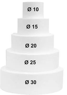 Image de Lot de 5 fonds de gâteaux en polystyrène de différentes tailles
