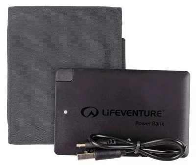 Zdjęcie produktu dla Lifeventure Portfel z powerbankiem RFiD Charger Wallet Recycled grey
