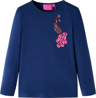 Produktbild von Kinder-Langarmshirt Marineblau 104