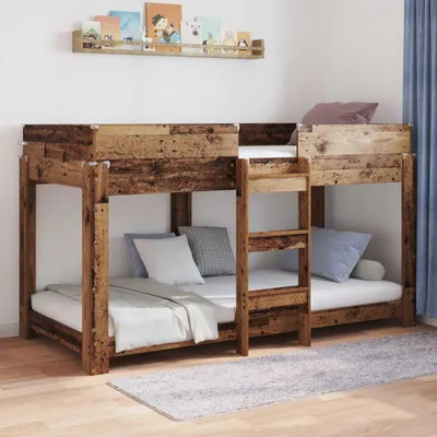 Obrázok produktu pre Maison Exclusive – poschodová posteľ pre deti zo starého dreva 90 x 190 cm drevený materiál