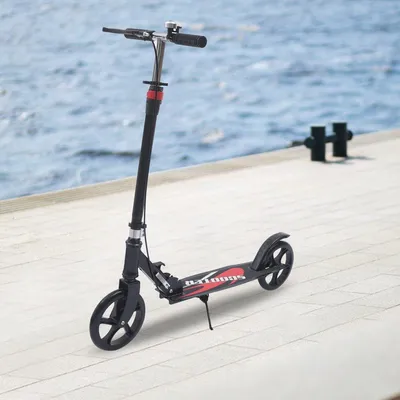 Obrázek produktu pro Skládací koloběžka – Výškově nastavitelná – S dvojitou brzdou a úložnou taškou – Maximální nosnost 150 kg