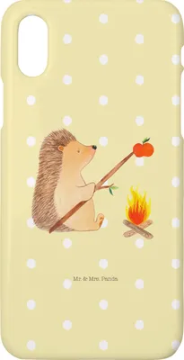 Produktbild von Mr. & Mrs. Panda Iphone 10 Handyhülle Igel Grillen - Gelb Pastell - Geschenk, Handy, Cover, Motivation, X, Hülle, Lustige Sprüche, Arbeitslos, Spruch, Ziele