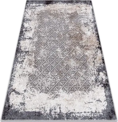 Produktbild von MIRO 51864.804 Waschteppich Vintage, Gitter Anti-Rutsch - grau Grau 160x220 cm