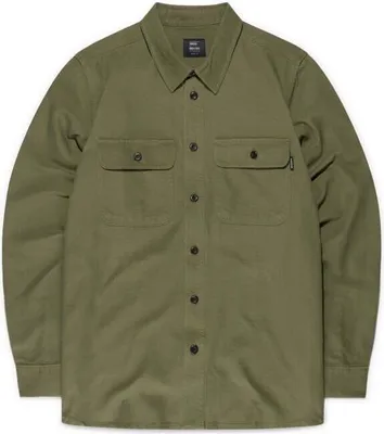 Produktbild von Vintage Industries Langarmhemd Herren Baron Shirt oliv Basics 100% Baumwolle M