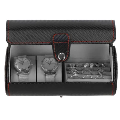 Imagen del producto de Cajas para relojes - Caja para relojes - Joyas - Carbón -  - 2 relojes