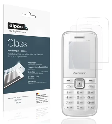 Immagine prodotto di 2x Pellicola Protettiva per Karbonn K105s Protezione opaco Vetro Flessibile 9H dipos