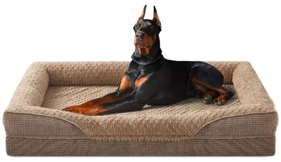 Image de Lit orthopédique pour chien, avec mousse à mémoire de forme, lavable