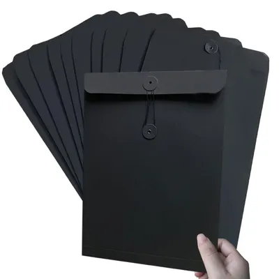 Produktbild von Dokumententaschen A4 Kraftpapier 10 Stück Schwarz