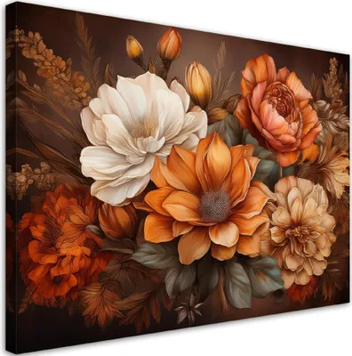 Produktbild von Leinwandbild Natur Botanik Orange 90x60 Feeby Orange bild für die wand bereit zum aufhängen
