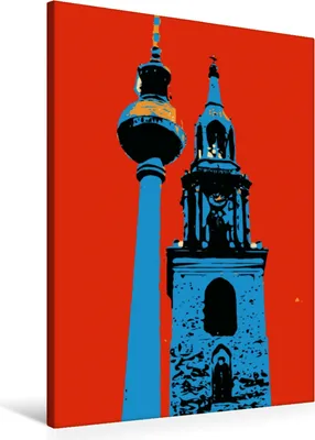 Produktbild von Calvendo Textil-Leinwand 60 cm x 90 cm hoch Ein Motiv aus dem Kalender BERLIN POP-ART, Sock Reinhard; 7379465