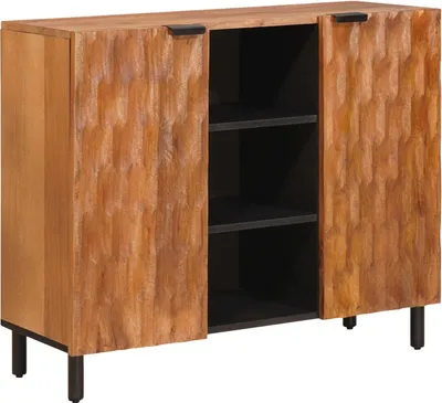 Produktbild von Sideboard mit Regal Akazienbraune Oberfläche 90 x 33 x 75 cm