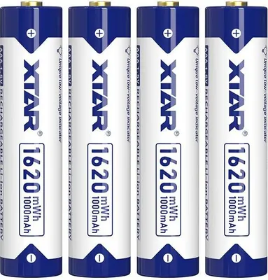 Image de Batterie XTAR R03/AAA 1,5 V Li-ion 1620 mWh 1000 mAh avec protection - 4 pièces
