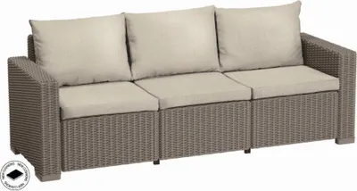 Produktbild von Gartenmöbel Keter California dreisitziges Sofa Cappuccino