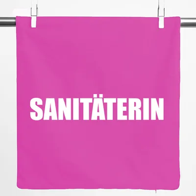 Produktbild von Huuraa Kissenbezug Sanitäterin Schriftzug 40x40cm Fuchsia Baumwolle Dekokissenbezug Geschenkidee