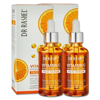 Image de Sérum visage à la vitamine C Sérum éclaircissant anti-âge anti-rides Acide hyaluronique Dr.Rashel, 2x 50 ml