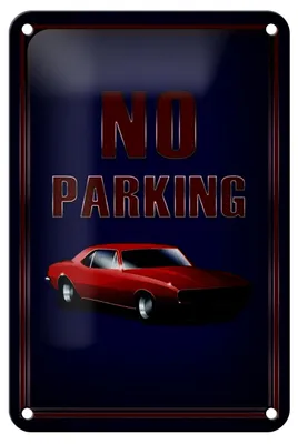 Produktbild von Blechschild Hinweis 12x18cm Auto No Parking