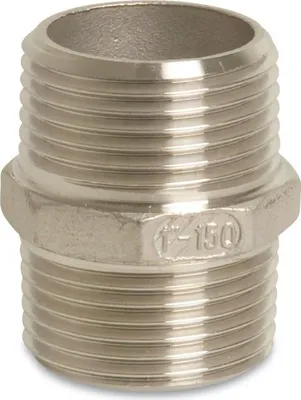 Produktbild von Gewindefitting Edelstahl Doppelnippel 1/2" AG